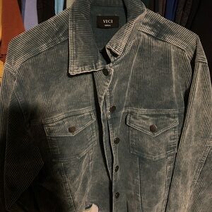 Vici women’s Corduroy Shirt Jacket - Teal